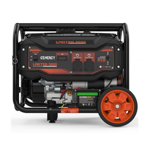 Генератор бензиновий GENERGY LIMITED 5000 RC V2, 4,5кВт, 1ф, колеса, електростартер