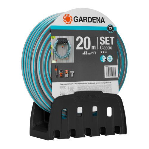 Шланг Gardena Classic 13 мм (1/2"), 20 м  + комплект для поливу та кронштейн